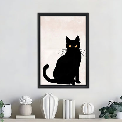 Funny Cat Art - Canvas Wall Art - Abstract Funny Living Room Decor| Liberty Signs #SZ297