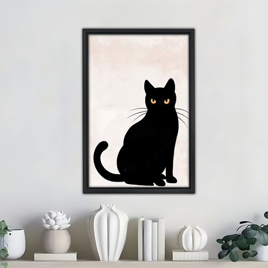 Funny Cat Art - Canvas Wall Art - Abstract Funny Living Room Decor| Liberty Signs #SZ297