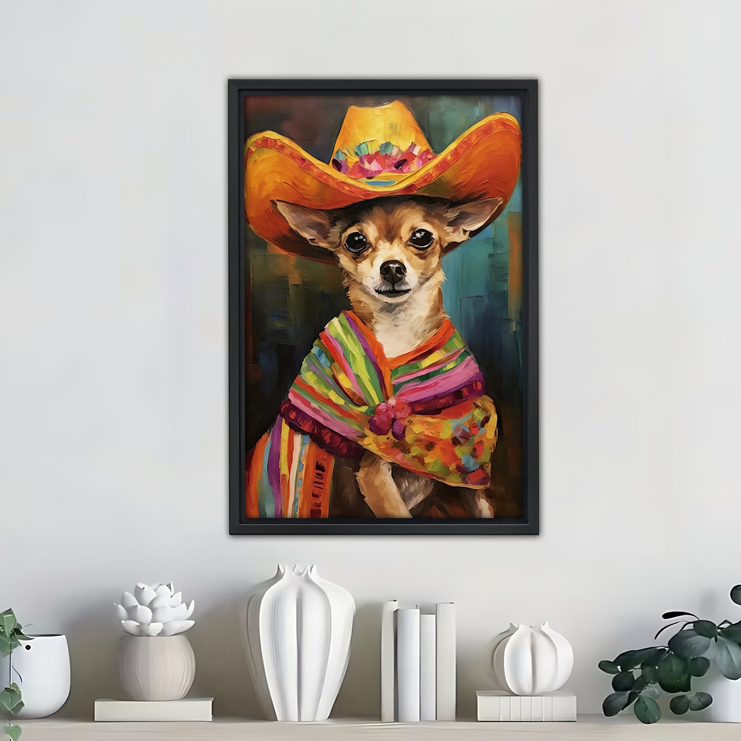 Funny Dog Art - Canvas Wall Art - Abstract Funny Living Room Decor| Liberty Signs #SZ309