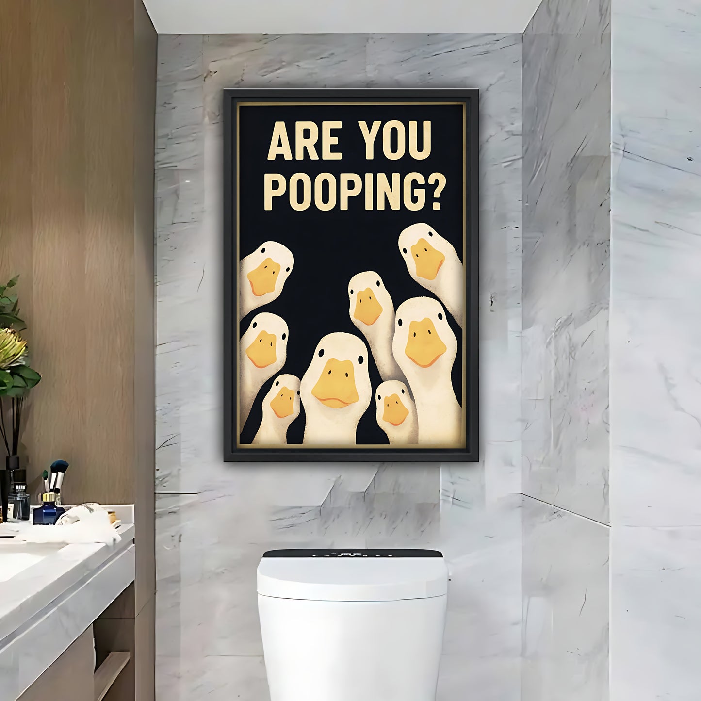 Funny Duck Art - Canvas Wall Art - Abstract Funny Living Room Decor| Liberty Signs #SZ186