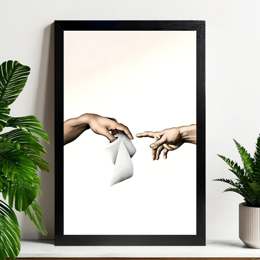 Neutral Abstract Framed Wall Art – Minimalist Line Art for Office or Studio | Liberty Signs#M3267