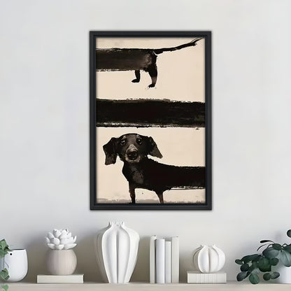 Funny Dog Art - Canvas Wall Art - Abstract Funny Living Room Decor| Liberty Signs #SZ304