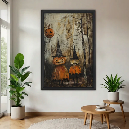 Pumpkin Witches Canvas Wall Art L6259