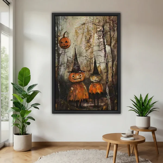 Pumpkin Witches Canvas Wall Art L6259