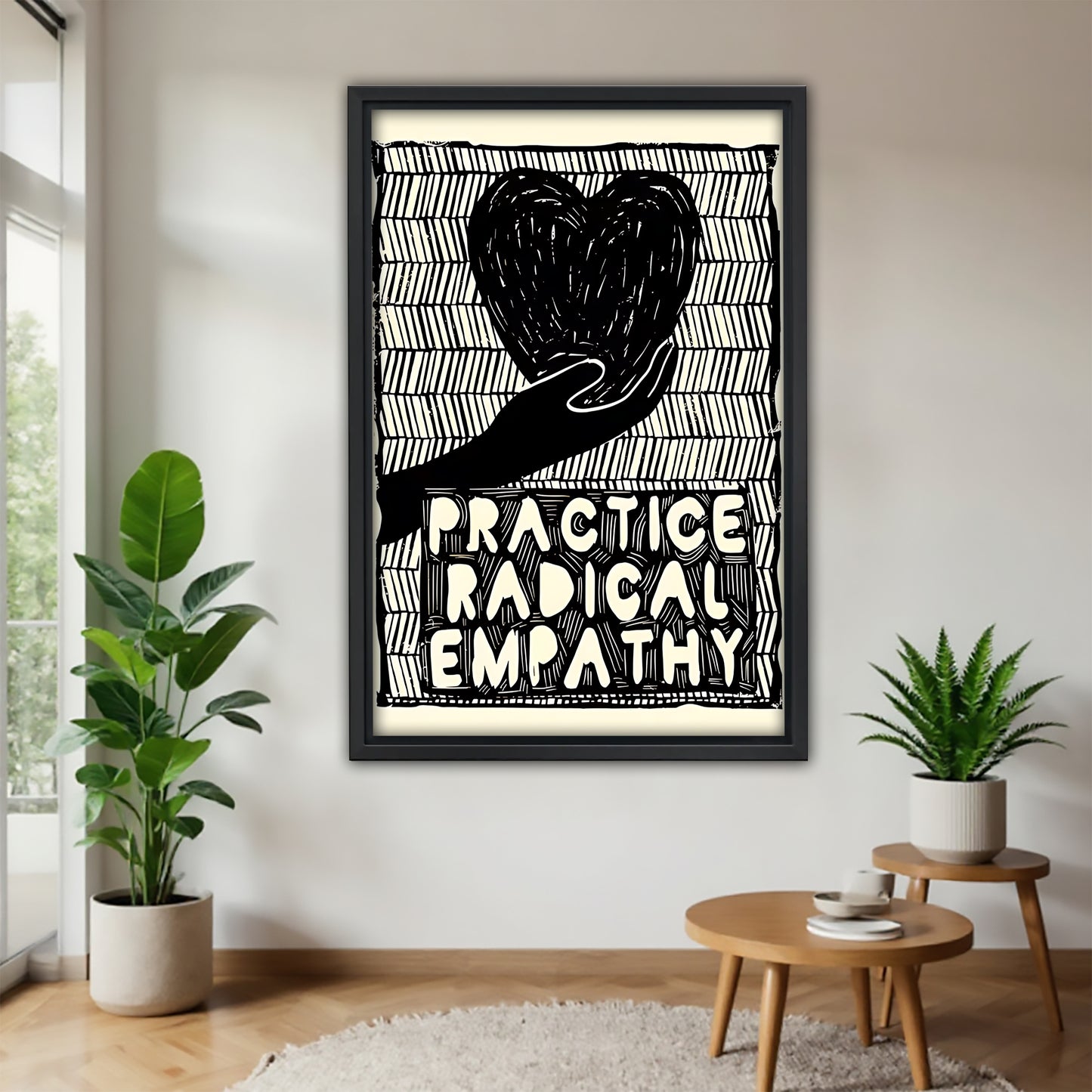 Practice Radical Empathy Wall Art | Social Justice Minimalist Print|Liberty Signs #L465