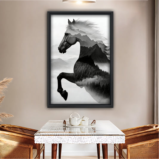 Black & White Horse Art Print|Liberty Signs #L510