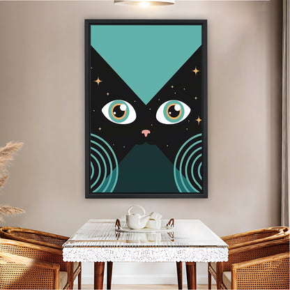 Trippy Cosmic Space Cat Geometric Wall Art Print| Liberty Signs #L1599