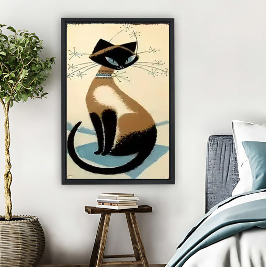 Vintage Siamese Cat Mid-Century Art Print| Liberty Signs #L1627
