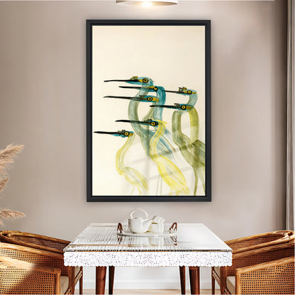 Traditional Chinese Landscape with Cranes Art Print| Liberty Signs #L1514