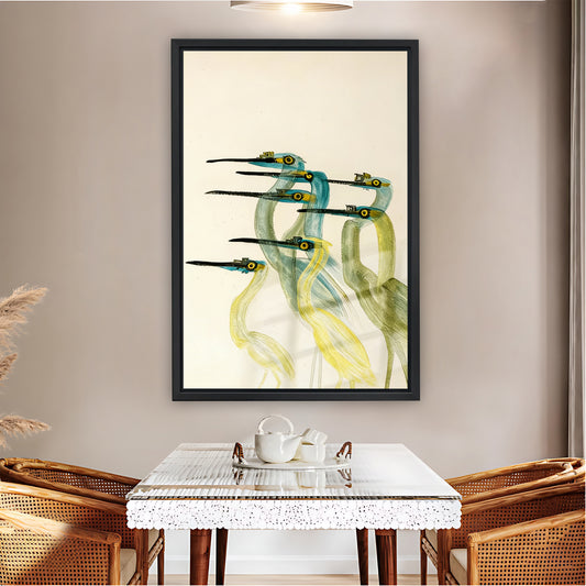 Traditional Chinese Landscape with Cranes Art Print| Liberty Signs #L1514