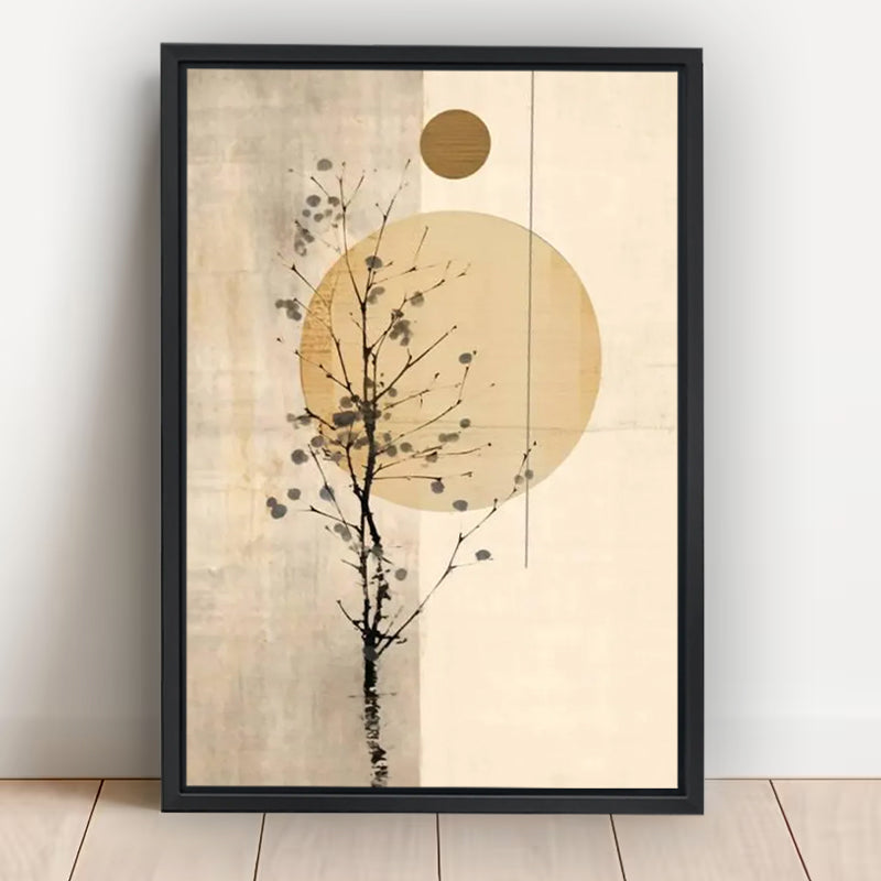 Minimalist Japanese Tree & Sun Art Print| Liberty Signs #L1622