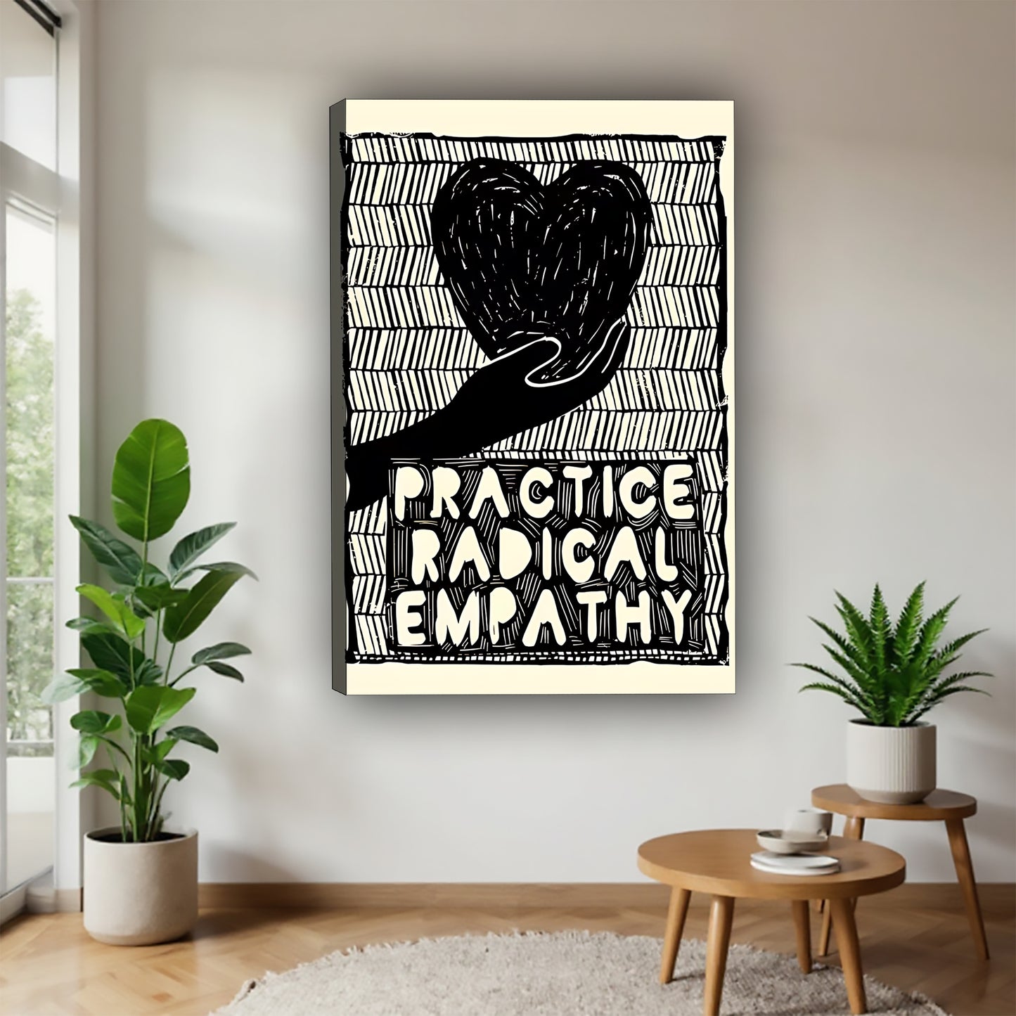 Practice Radical Empathy Wall Art | Social Justice Minimalist Print|Liberty Signs #L465
