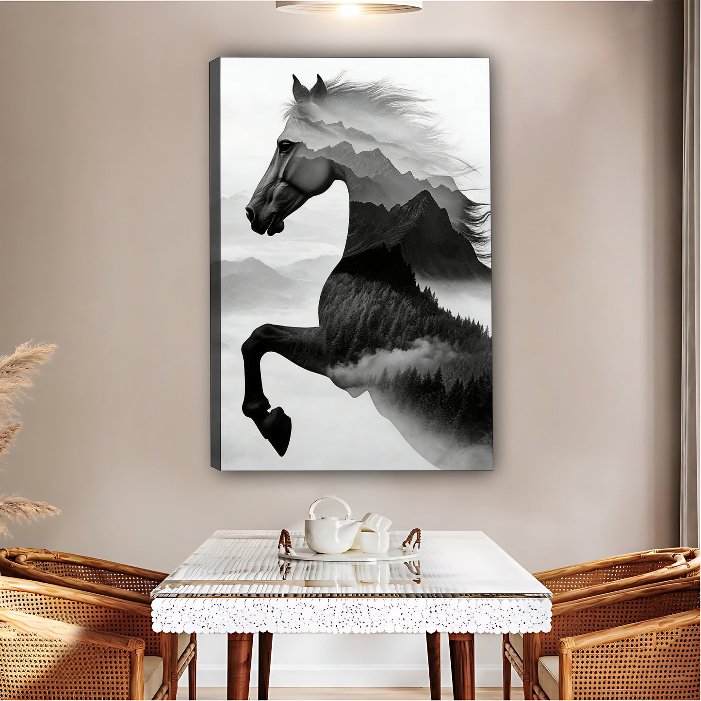 Black & White Horse Art Print|Liberty Signs #L510