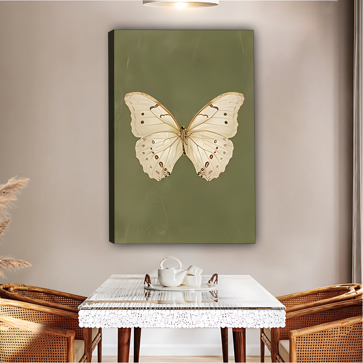 Minimalist Vintage Butterfly Art Print | Sage Green Wall Decor|Liberty Signs #L483