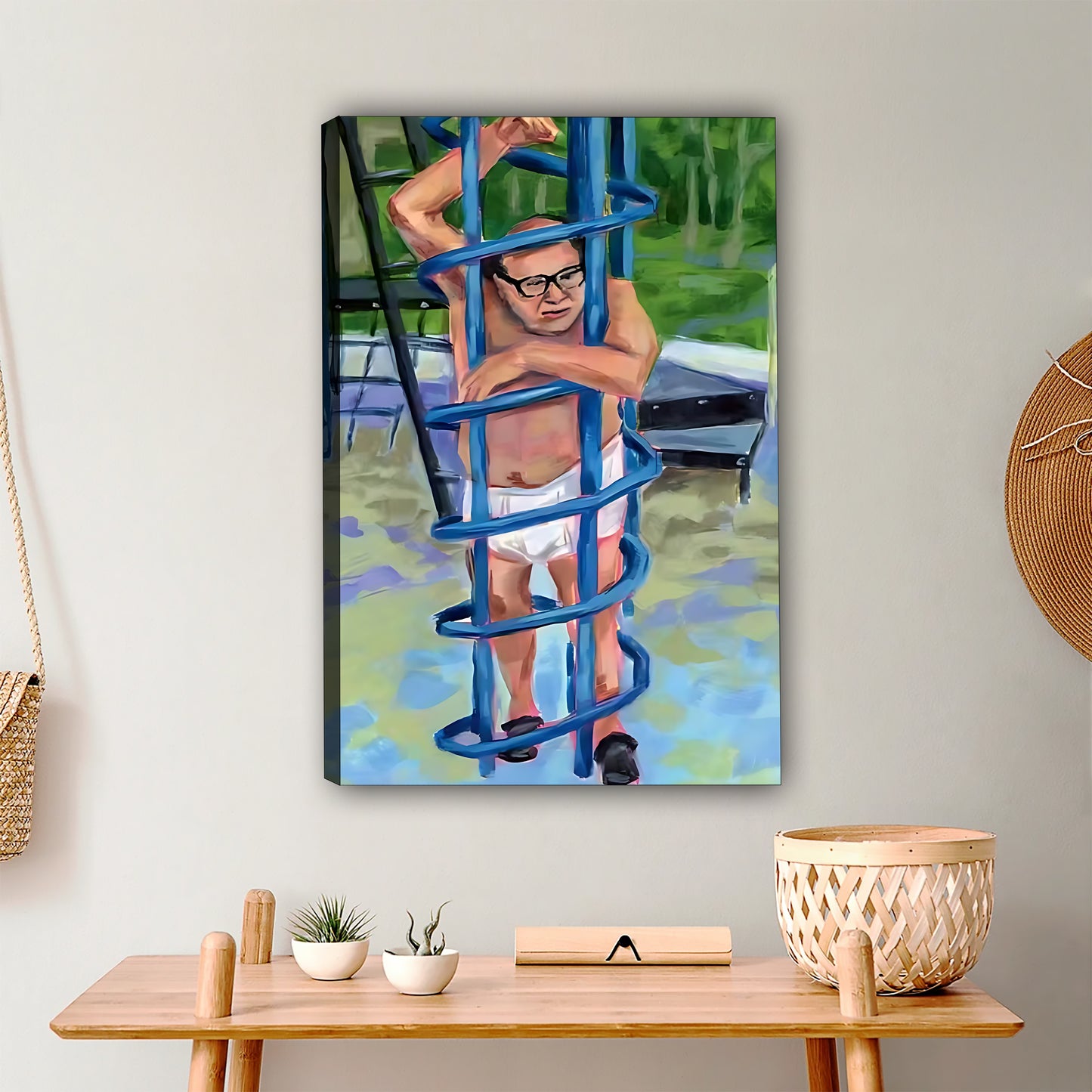 Man in White Briefs on Jungle Gym Meme Painting |Liberty Signs #L376