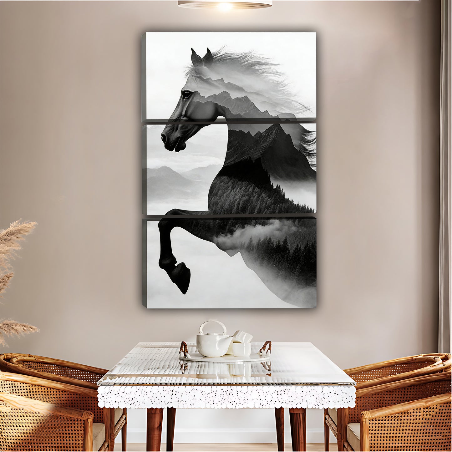 Black & White Horse Art Print|Liberty Signs #L510