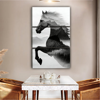 Black & White Horse Art Print|Liberty Signs #L510