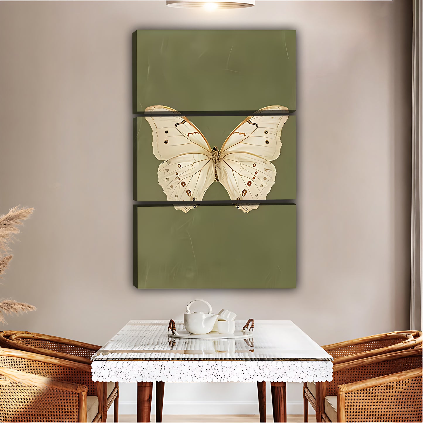 Minimalist Vintage Butterfly Art Print | Sage Green Wall Decor|Liberty Signs #L483