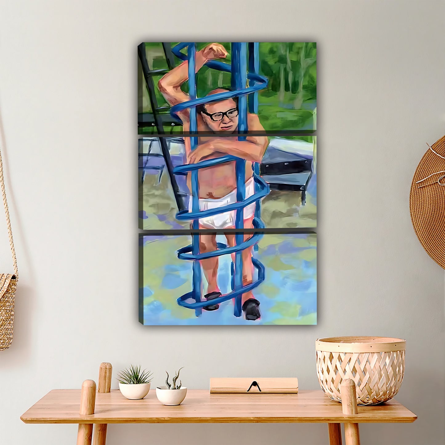 Man in White Briefs on Jungle Gym Meme Painting |Liberty Signs #L376