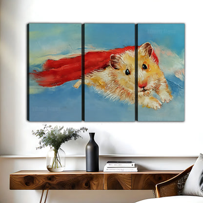 Flying Superhero Hamster Wall Art | Kids Room Decor|Liberty Signs #L567