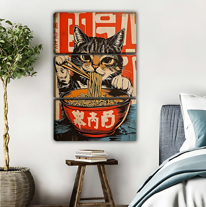 Retro Ramen Cat Japanese Food Poster|Liberty Signs #L403