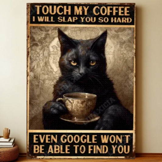 8x12 Cute Cat Metal Sign – Retro Tin Wall Art for Cat Lovers & Kitchens | Liberty Signs #2031