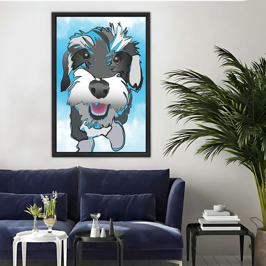 Schnauzer Dog Wall Art - Modern Pop Art Canvas Print| Liberty Signs #L304
