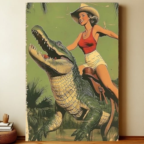 8x12 Pin-Up Girl Metal Sign – Retro Tin Wall Art for Garage & Bar Decor | Liberty Signs #3218