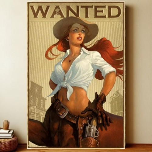 8x12 Pin-Up Girl Metal Sign – Retro Tin Wall Art for Garage & Bar Decor | Liberty Signs #3219