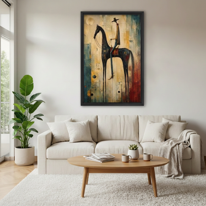 Whimsical Horse Rider Canvas Wall Art L6230