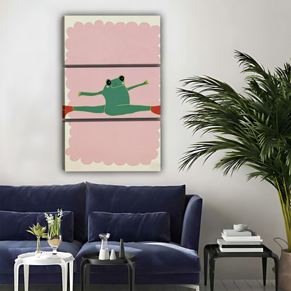 Yoga Frog Wall Art - Playful Kids Room Decor|Liberty Signs #L370