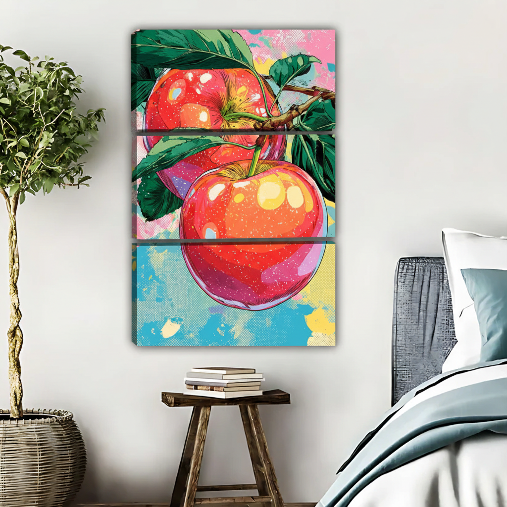 Vibrant Apple Art Print - Colorful Kitchen Wall Decor |Liberty Signs #L447