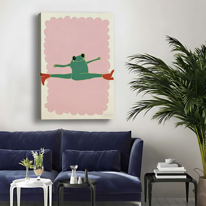 Yoga Frog Wall Art - Playful Kids Room Decor|Liberty Signs #L370
