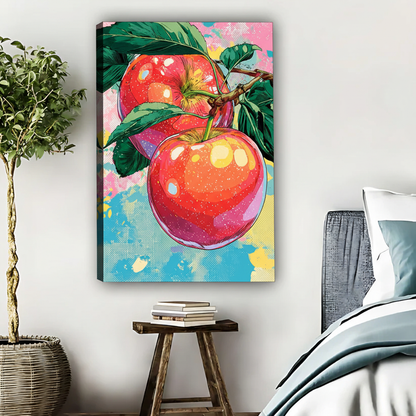 Vibrant Apple Art Print - Colorful Kitchen Wall Decor |Liberty Signs #L447
