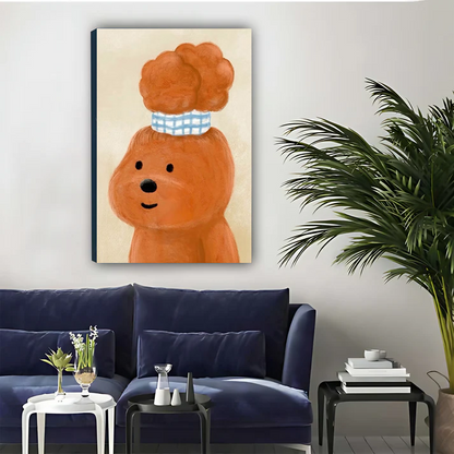 Fluffy Poodle with Hair Bow — Cute Dog Wall Art Print| Liberty Signs#L945