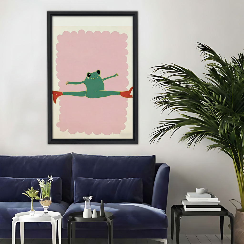 Yoga Frog Wall Art - Playful Kids Room Decor|Liberty Signs #L370