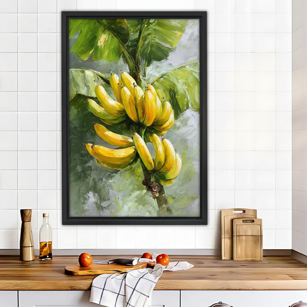 Botanical Banana Art Print - Tropical Kitchen Wall Decor|Liberty Signs #L607