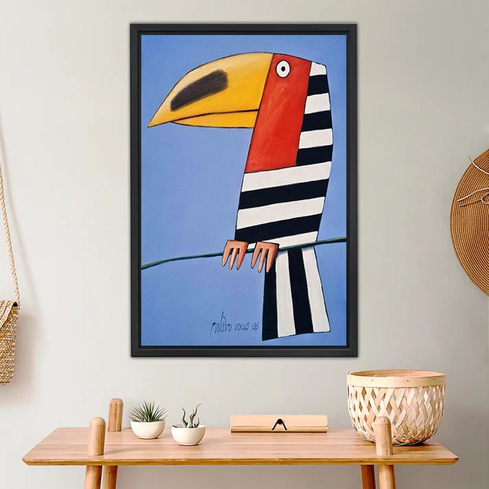 Striped Toucan – Bold Pop Art Bird Wall Art Print| Liberty Signs#L965