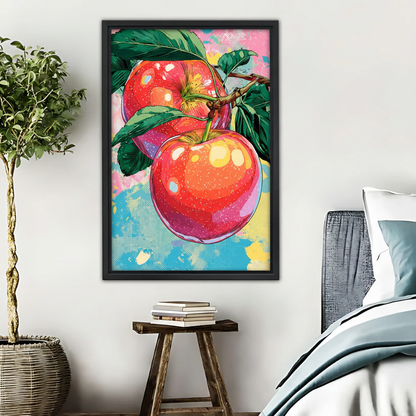 Vibrant Apple Art Print - Colorful Kitchen Wall Decor |Liberty Signs #L447