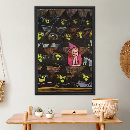 The Odd One Out – Vintage Witch Classroom Comic Art| Liberty Signs#L977