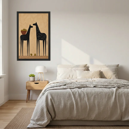 Tall Folk Horses Canvas Wall Art L6229