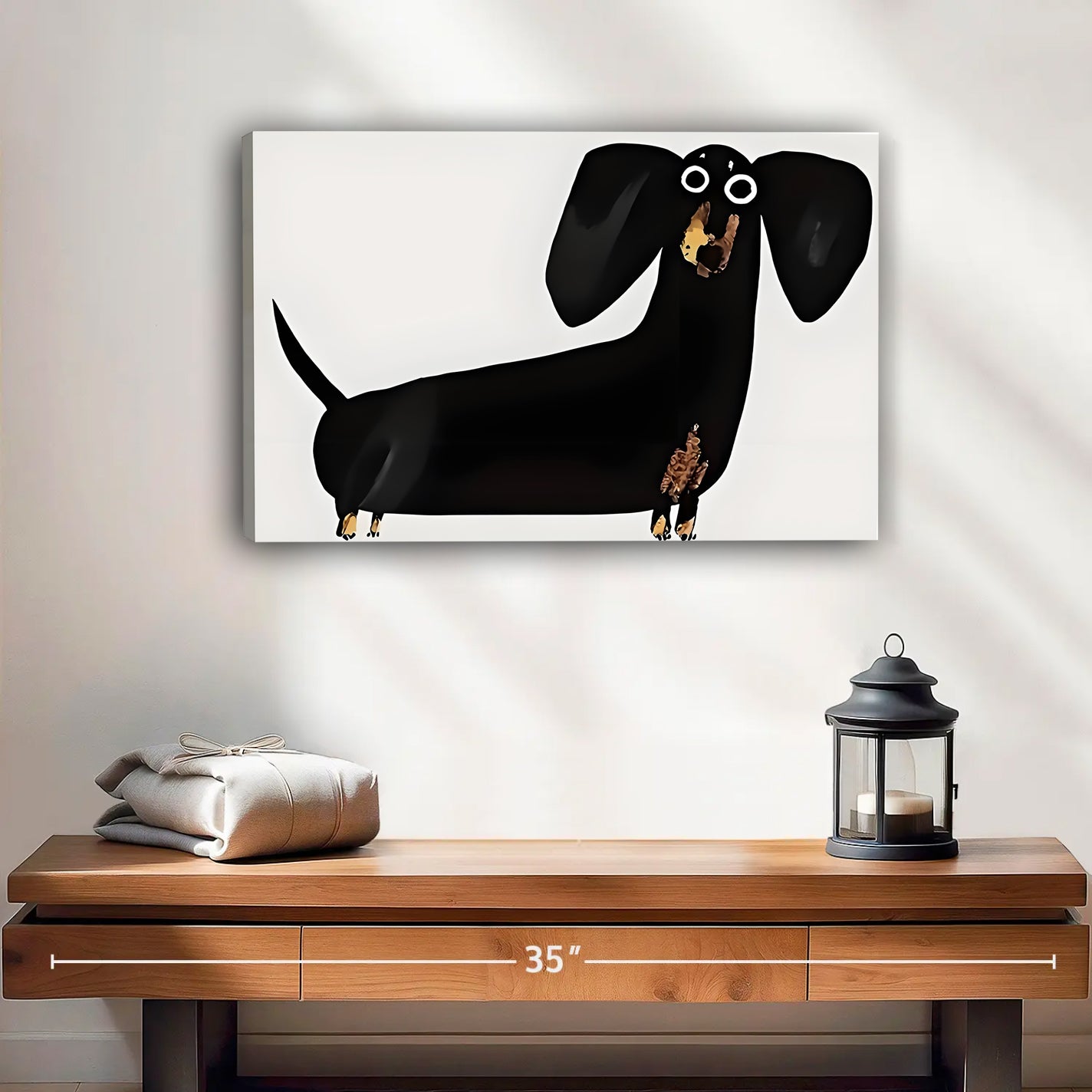 Funny Puppy Art -  Canvas Wall Art - Abstract Funny Living Room Decor| Liberty Signs #HZ3100