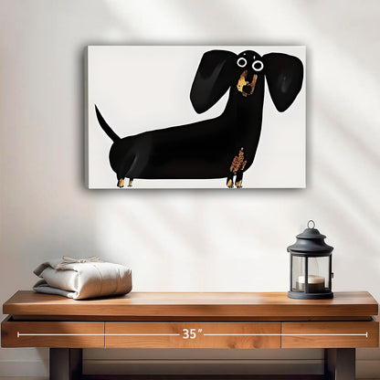 Funny Puppy Art -  Canvas Wall Art - Abstract Funny Living Room Decor| Liberty Signs #HZ3100