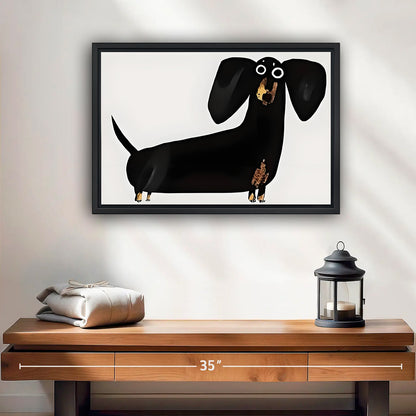 Funny Puppy Art -  Canvas Wall Art - Abstract Funny Living Room Decor| Liberty Signs #HZ3100