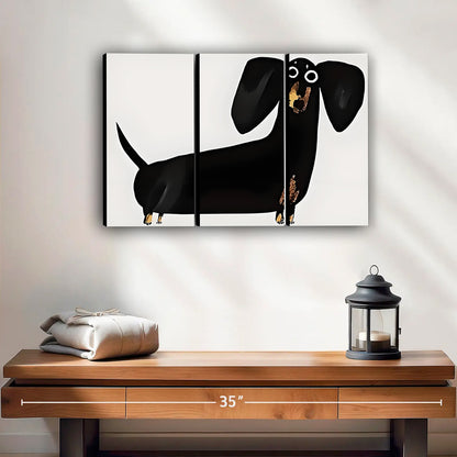 Funny Puppy Art -  Canvas Wall Art - Abstract Funny Living Room Decor| Liberty Signs #HZ3100