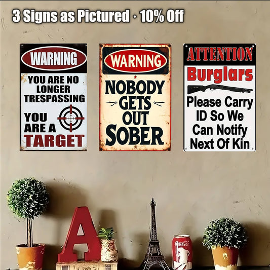 8x12 Funny Quote Metal Sign – Hilarious Tin Wall Art for Office & Garage (1/3/6/10 Pieces) | Liberty Signs #ZH9056
