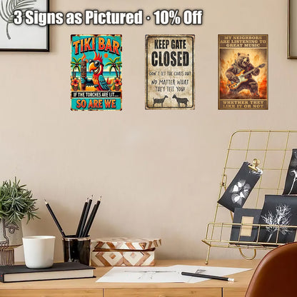 8x12 Funny Quote Metal Sign – Hilarious Tin Wall Art for Office & Garage (1/3/6/10 Pieces) | Liberty Signs #ZH9307