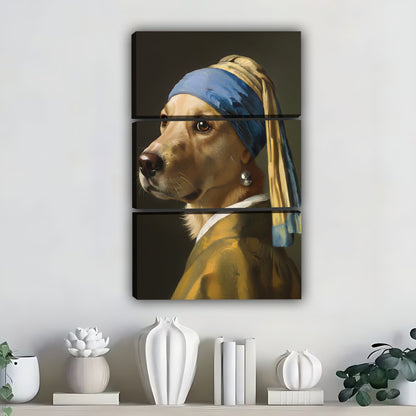 Funny Dog Art - Canvas Wall Art - Abstract Funny Living Room Decor| Liberty Signs #SZ340