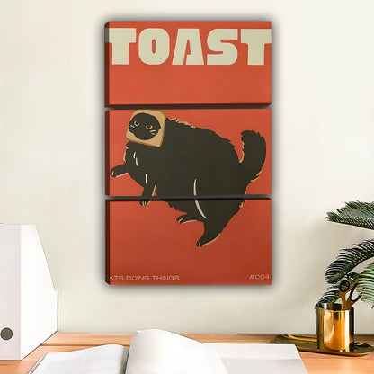 Funny Cat Art - Canvas Wall Art - Abstract Funny Living Room Decor| Liberty Signs #SZ167