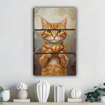 Funny Cat Art - Canvas Wall Art - Abstract Funny Living Room Decor| Liberty Signs #SZ273